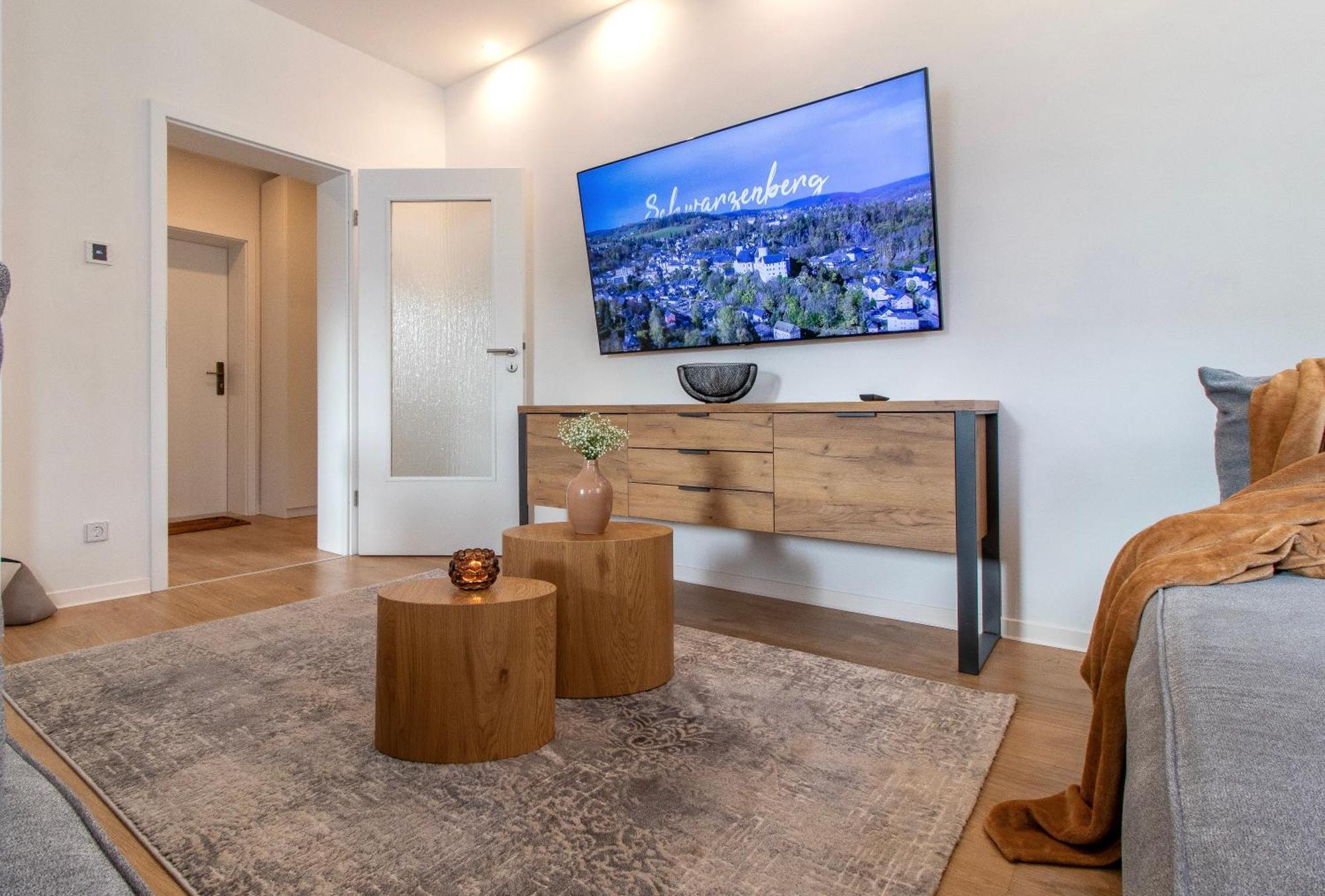Stilvolles City-Apartment I Netflix I Wlan L Stellplatz I Zentral Schwarzenberg  Eksteriør billede